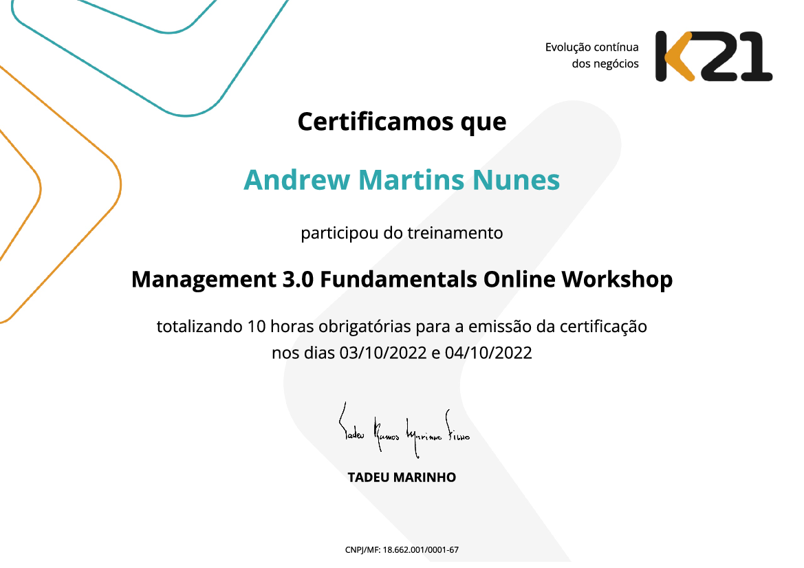 Certificado K21
